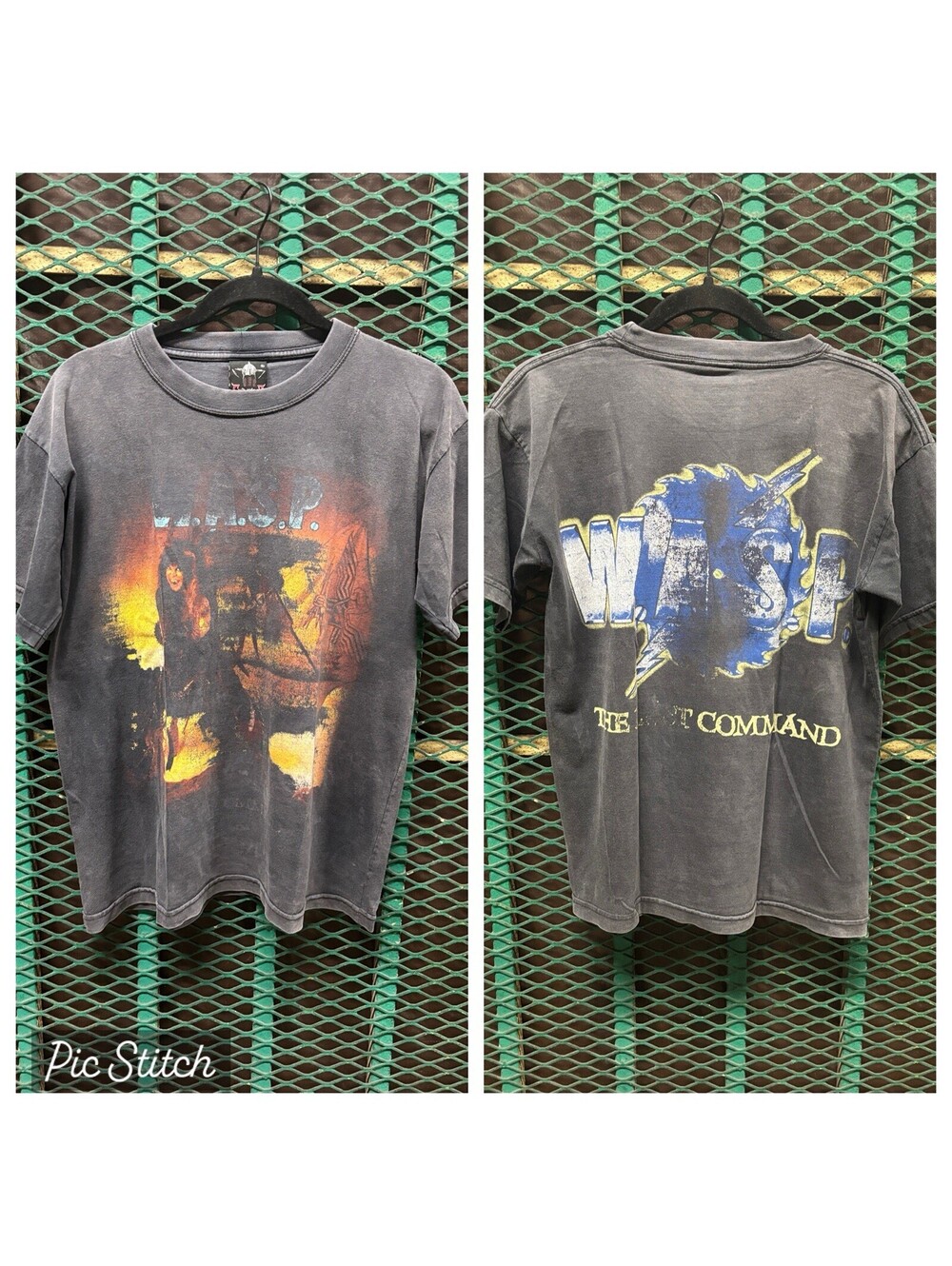 RARE Wasp Last Command Shirt Cold Blood Brutal T Shirts Tag Large 21x27 Vintage
